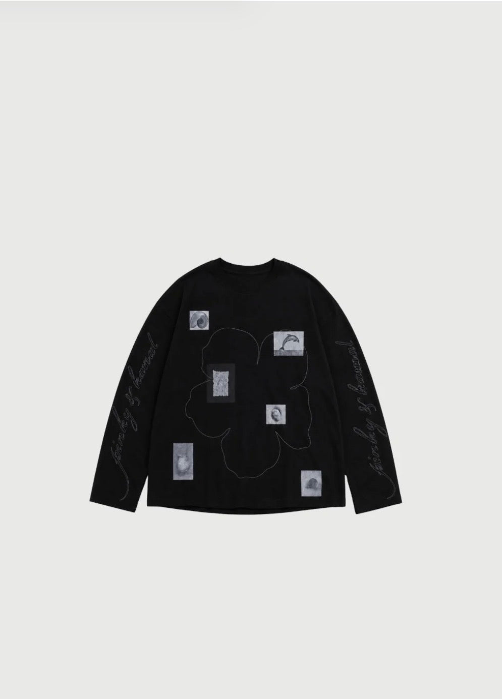 Field Notes Long Sleeve Top - Black | Pinky & Kamal