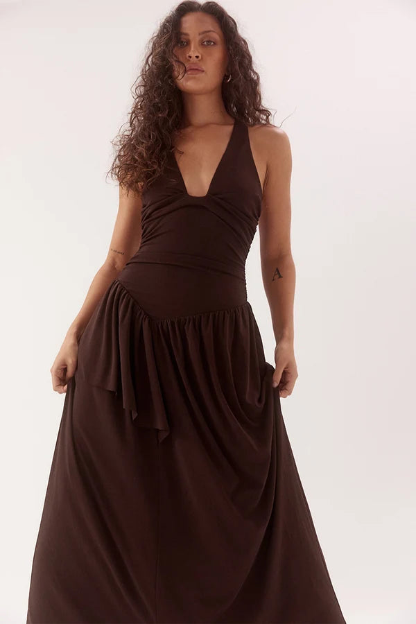 Tulli Dress - Dark Chocolate | Sovere