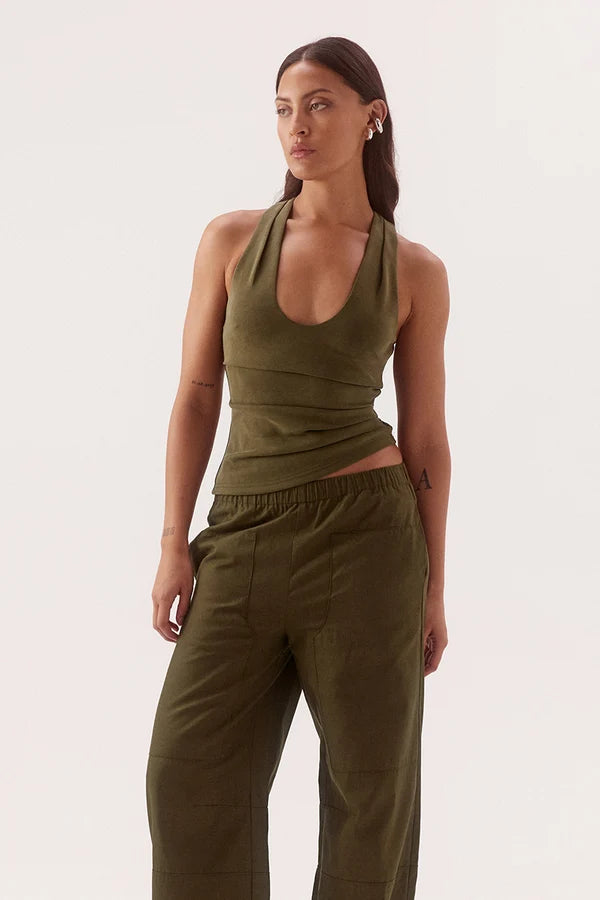Lora Tank - Deep Khaki | Sovere