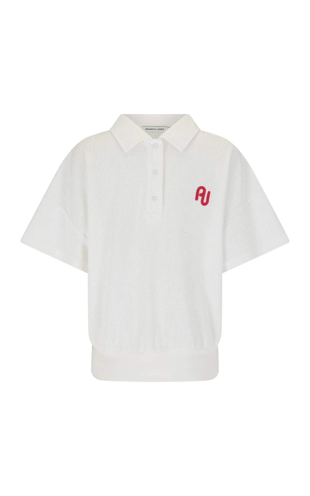 AJ Waffle Short Sleeve Sweatshirt Snow | Araminta James