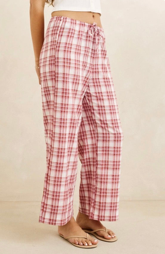 Chelsea Check Pants - Plum | Rhythm