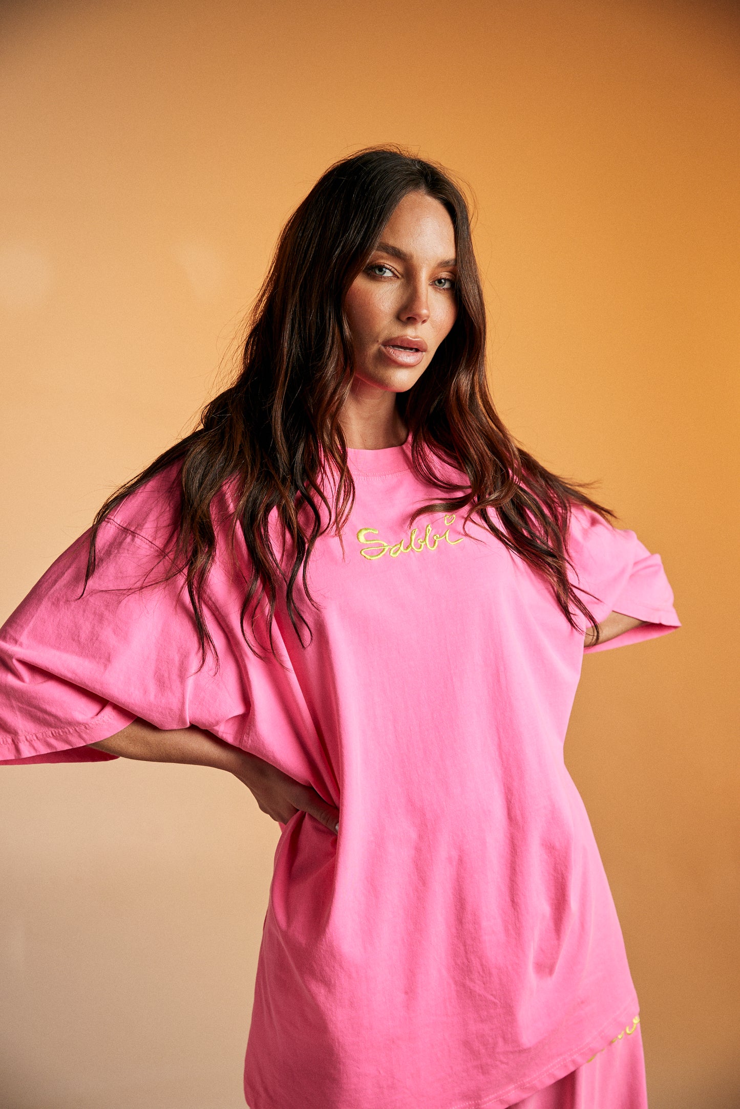 The Very Oversized Standout Tee - Fluro Pink | Sabbi