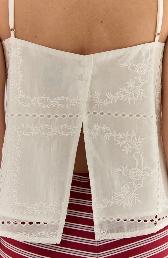 Olivia Lace Cami - Blanc | Juni