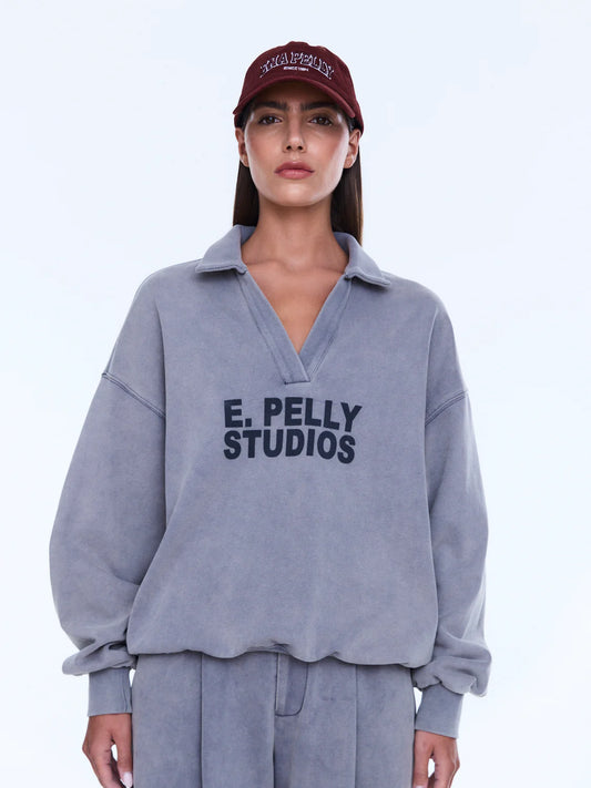 Iva Jersey Polo - Dove Grey | Ena Pelly