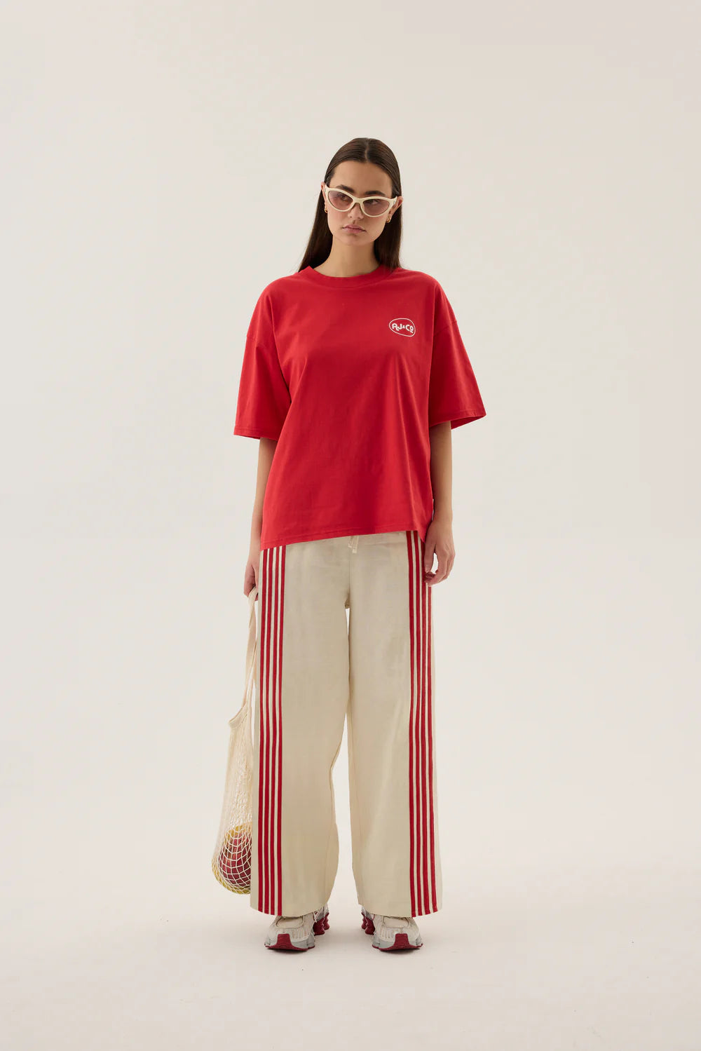 Chillin Oversized Tee Poppy Red | Araminta James