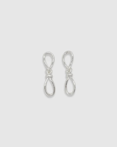 Knotted Mini Earrings - Silver | Brie Leon
