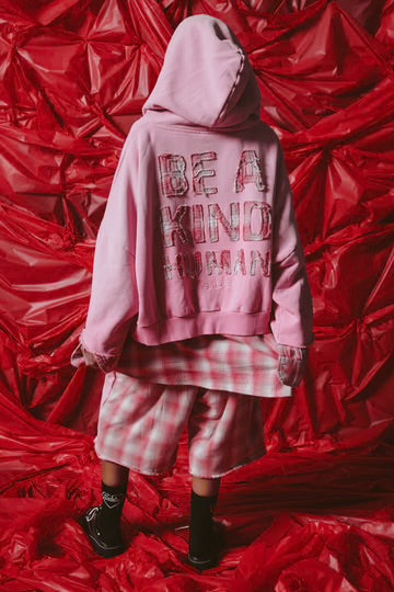 The Be A Kind Human Hoodie - Pink | Sabbi