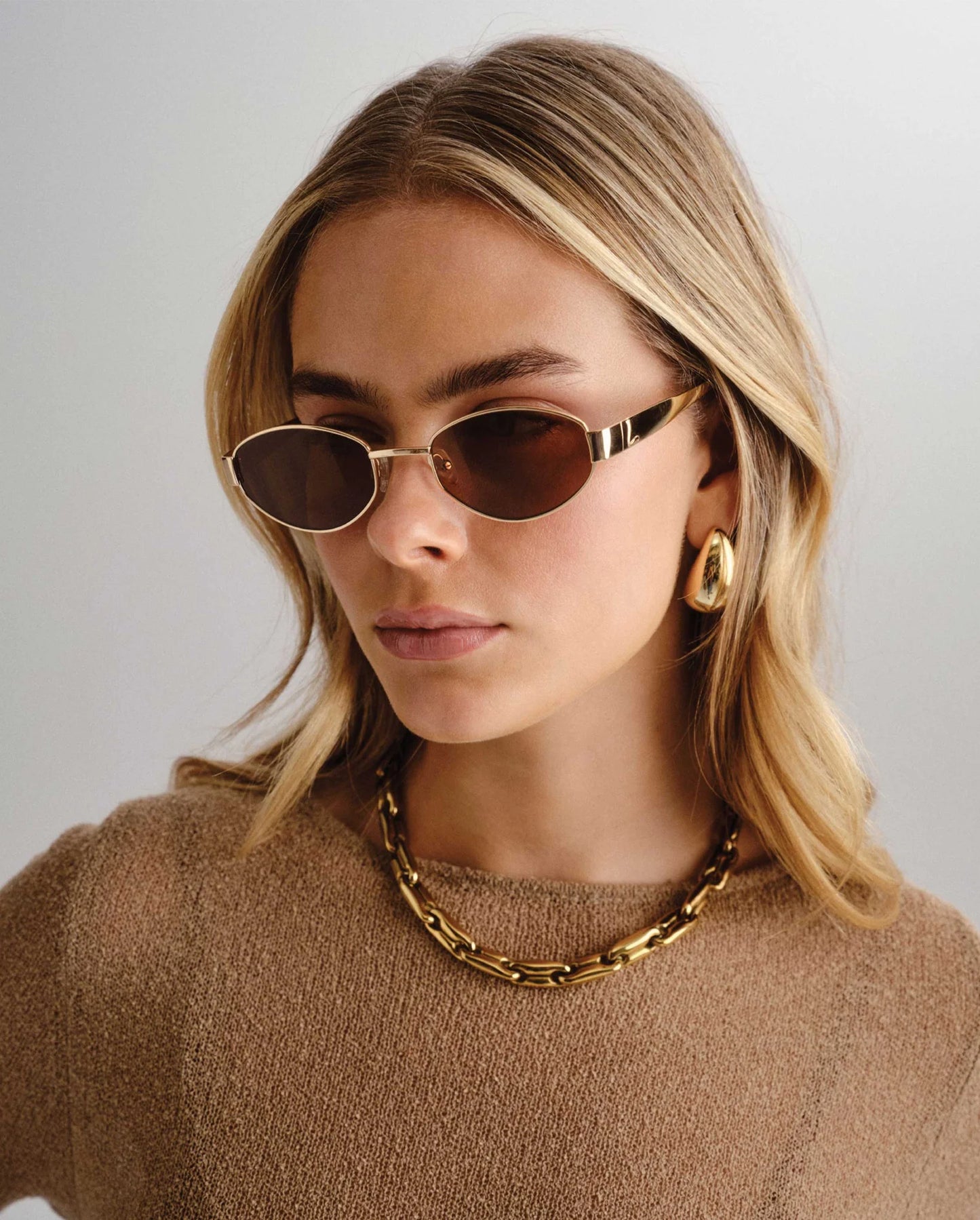 The Boston Sunglasses - Gold | Luv Lou
