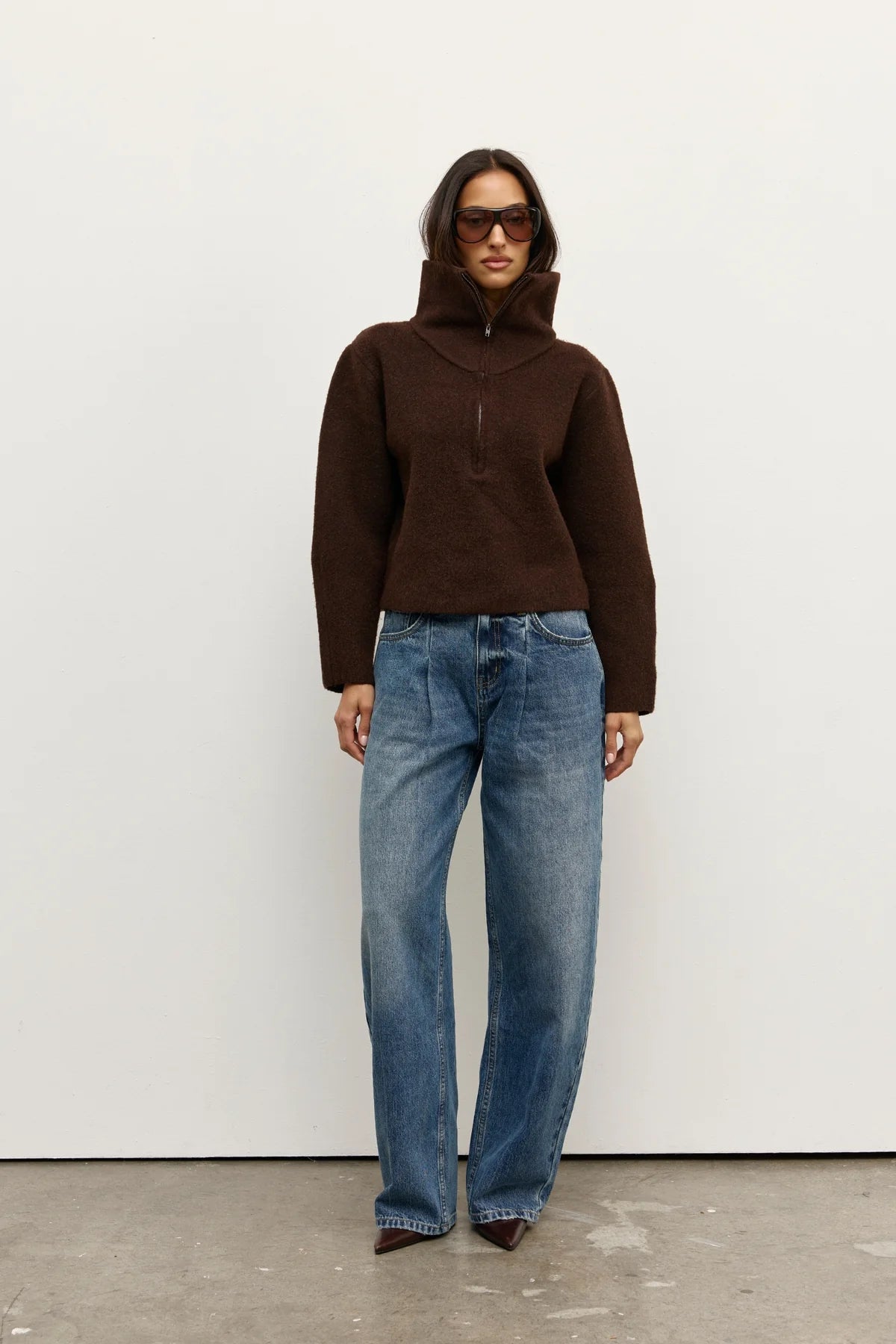 Riva Knit Jumper - Chocloate | Bayse