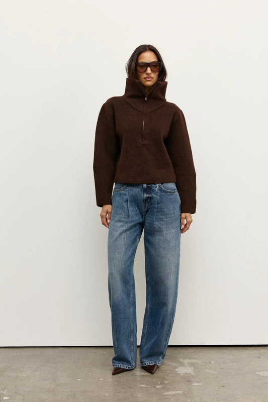 Riva Knit Jumper - Chocloate | Bayse