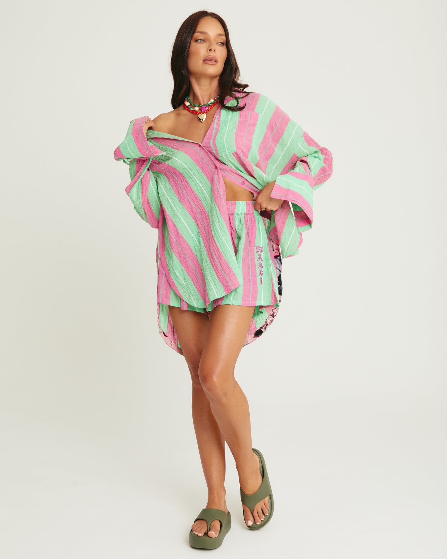 The Don Julio Shirt - Pop Stripe Green | Sabbi