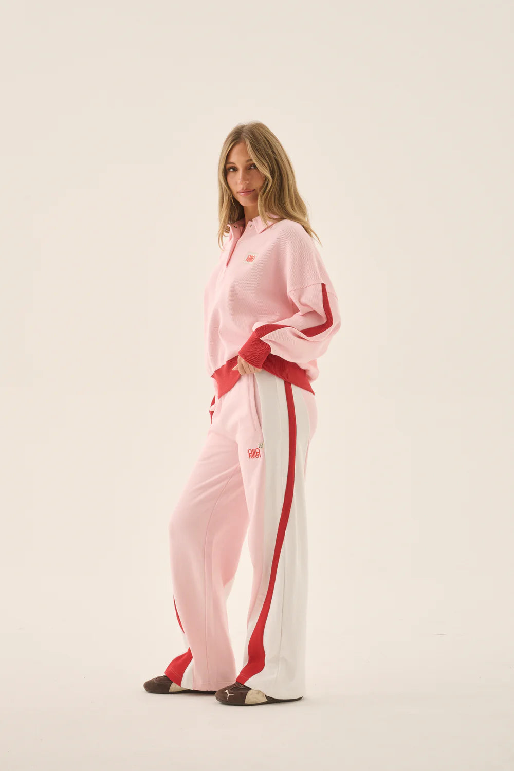 Mallorca Track Pant - Ballet Pink | Araminta James