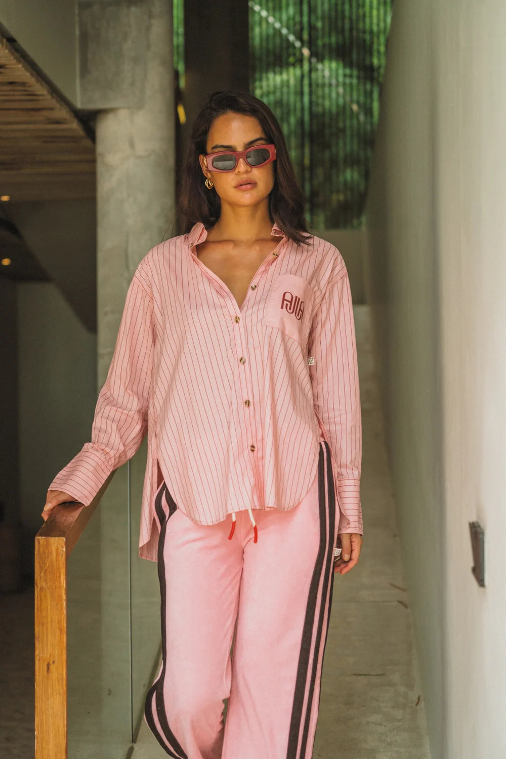 AJJA Pocket Shirt Blush Pink | Araminta James