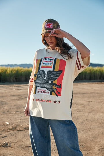 Sabbi Rodeo Self Love Club Tee - Beige | Sabbi