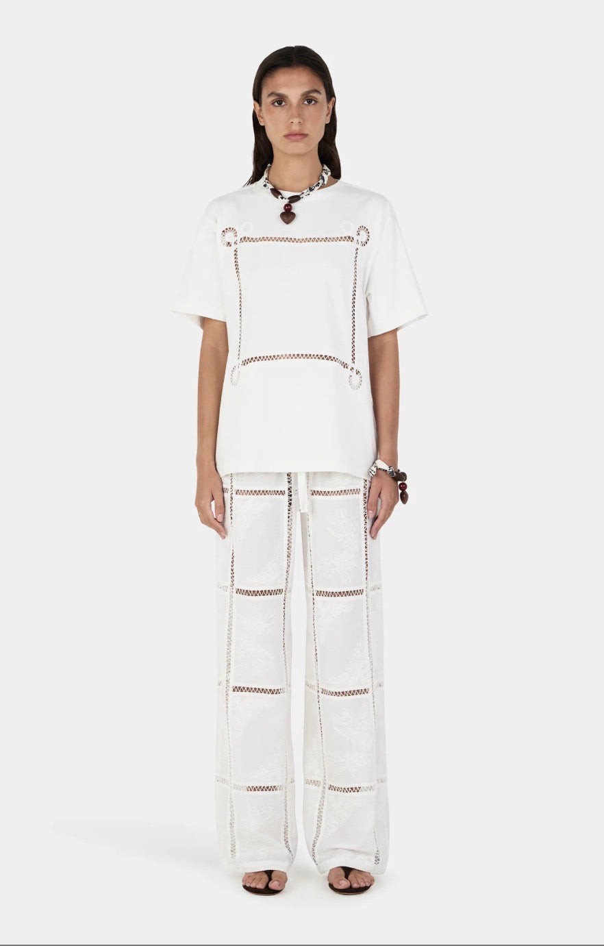 Esther Pant Embroidered Crochet| Hansen & Gretel