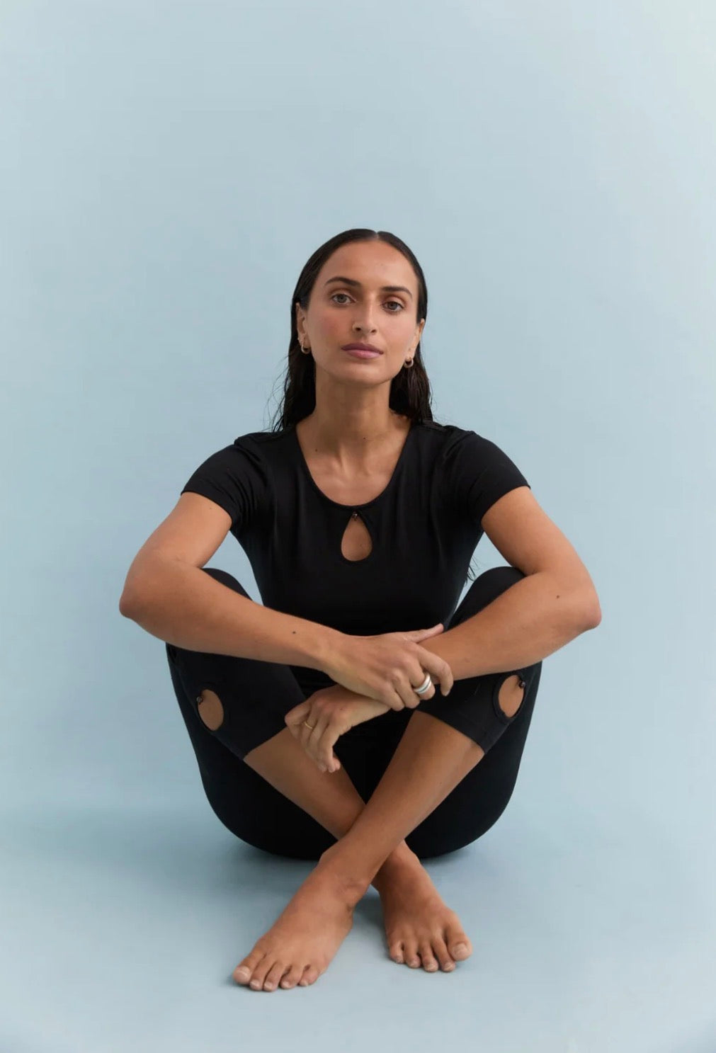 Beaded Tee - Black | Pinky & Kamal