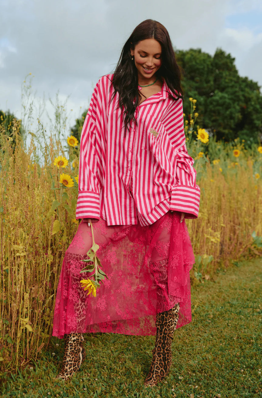 The Lace Maxi Skirt - Pink | Sabbi