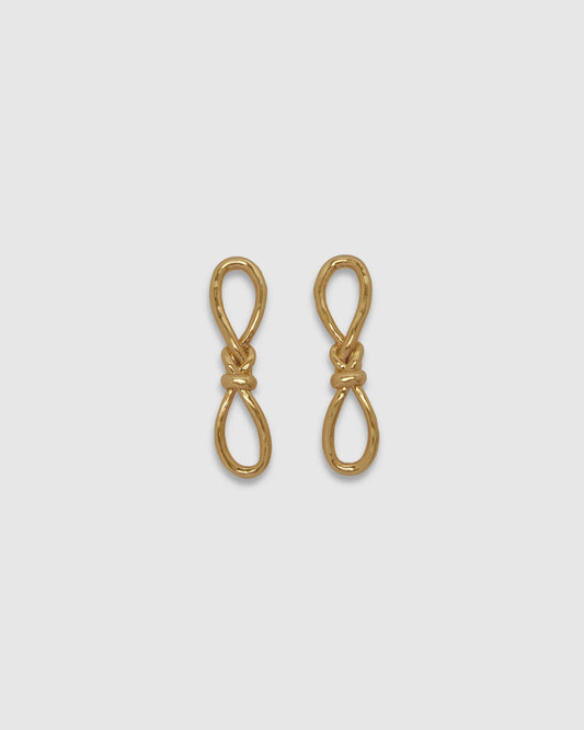 Knotted Mini Earrings - Gold | Brie Leon