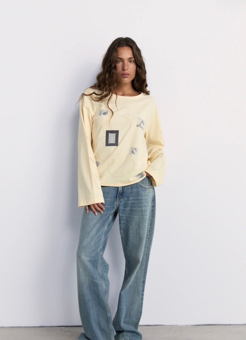 Field Notes Long Sleeve Top - Yellow | Pinky & Kamal