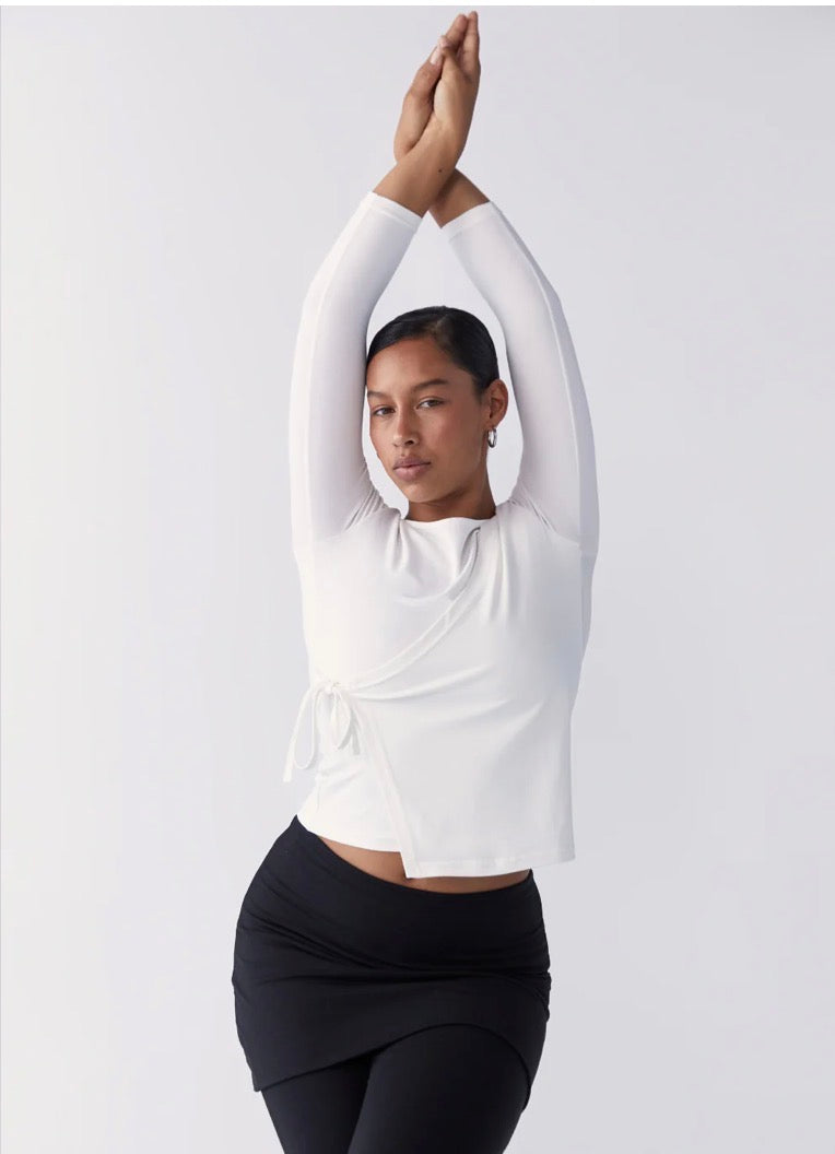 Hira Wrap Top - White | Pinky & Kamal