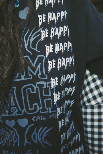 The Be Happy Tee - Black | Sabbi