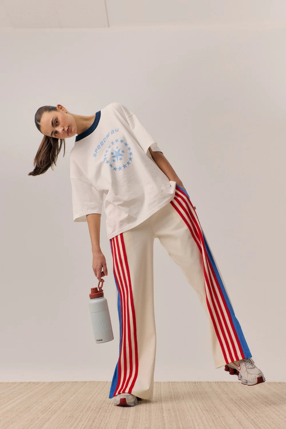 Speedway Oversized Tee Snow | Araminta James