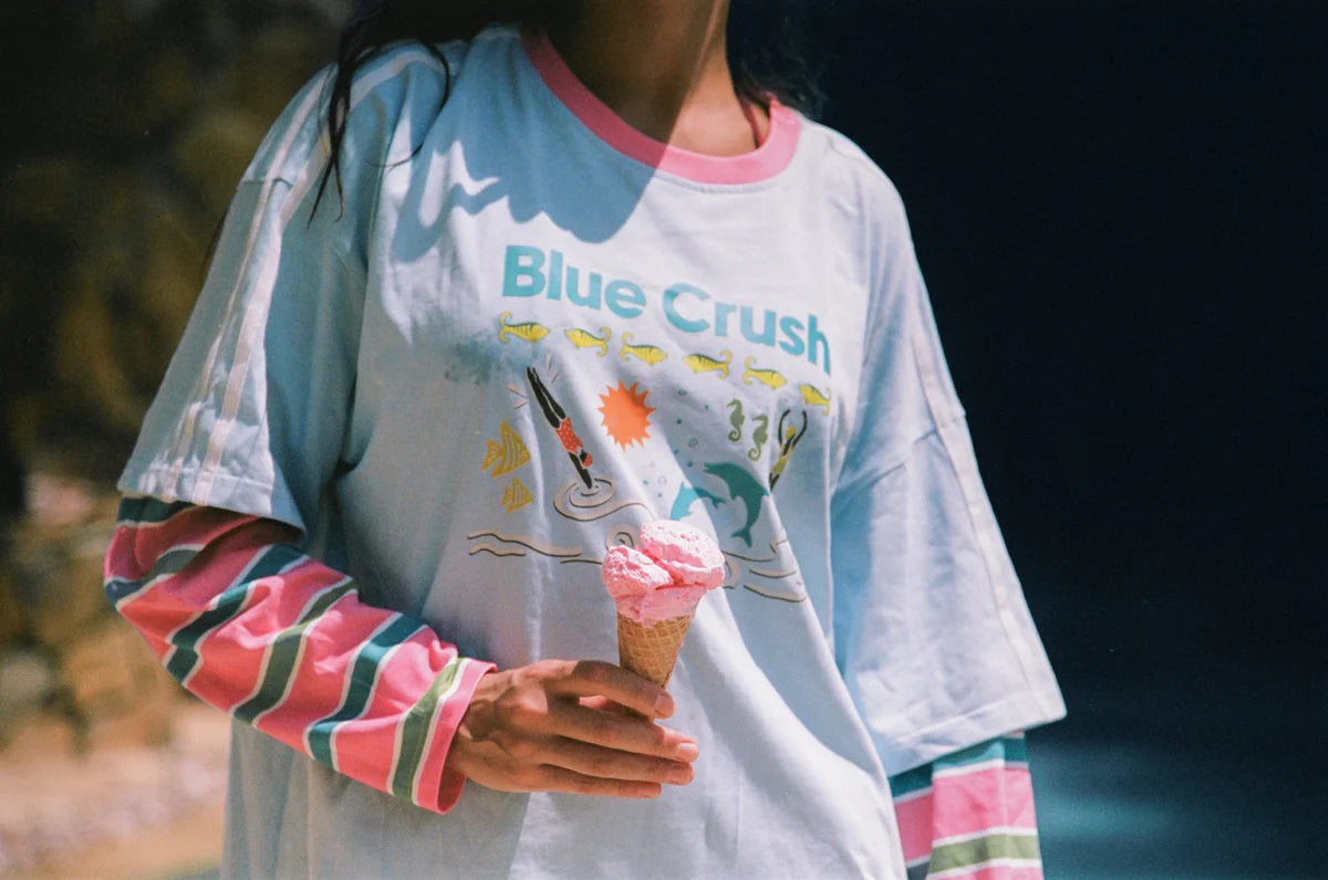 Adults Blue Crush Layered Long Sleeve in Blue/Green | Spicy Dugong