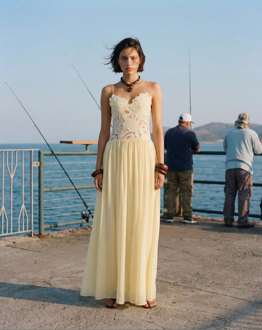 Stephanie Maxi Dress Butter | Hansen & Gretel