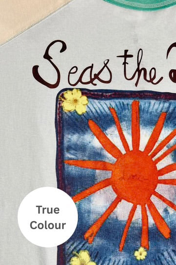 The Long Time No Sea Raglan Tee - Blue | Sabbi