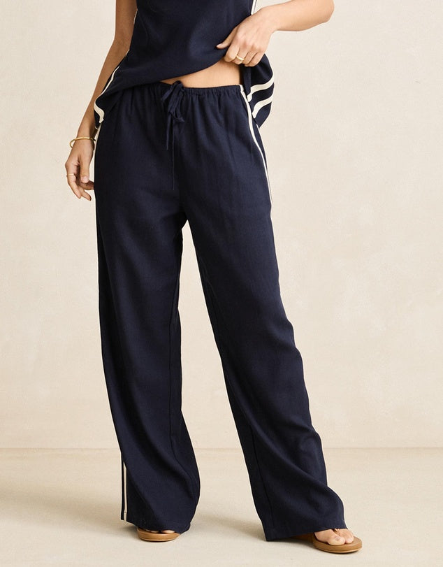 Contrast Linen Track Pant | Rhythm