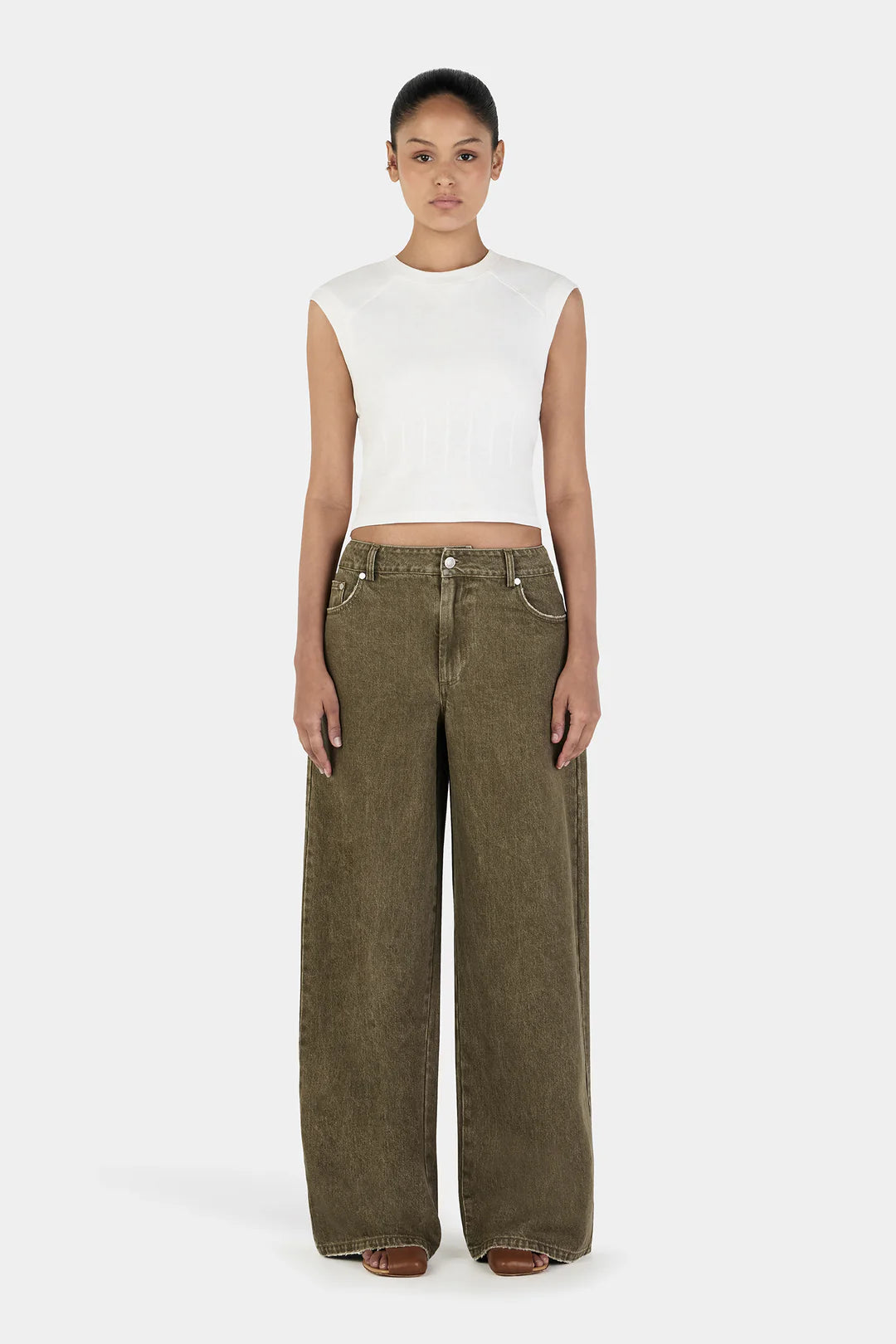 Paige Denim Jeans - Khaki | Hansen & Gretel