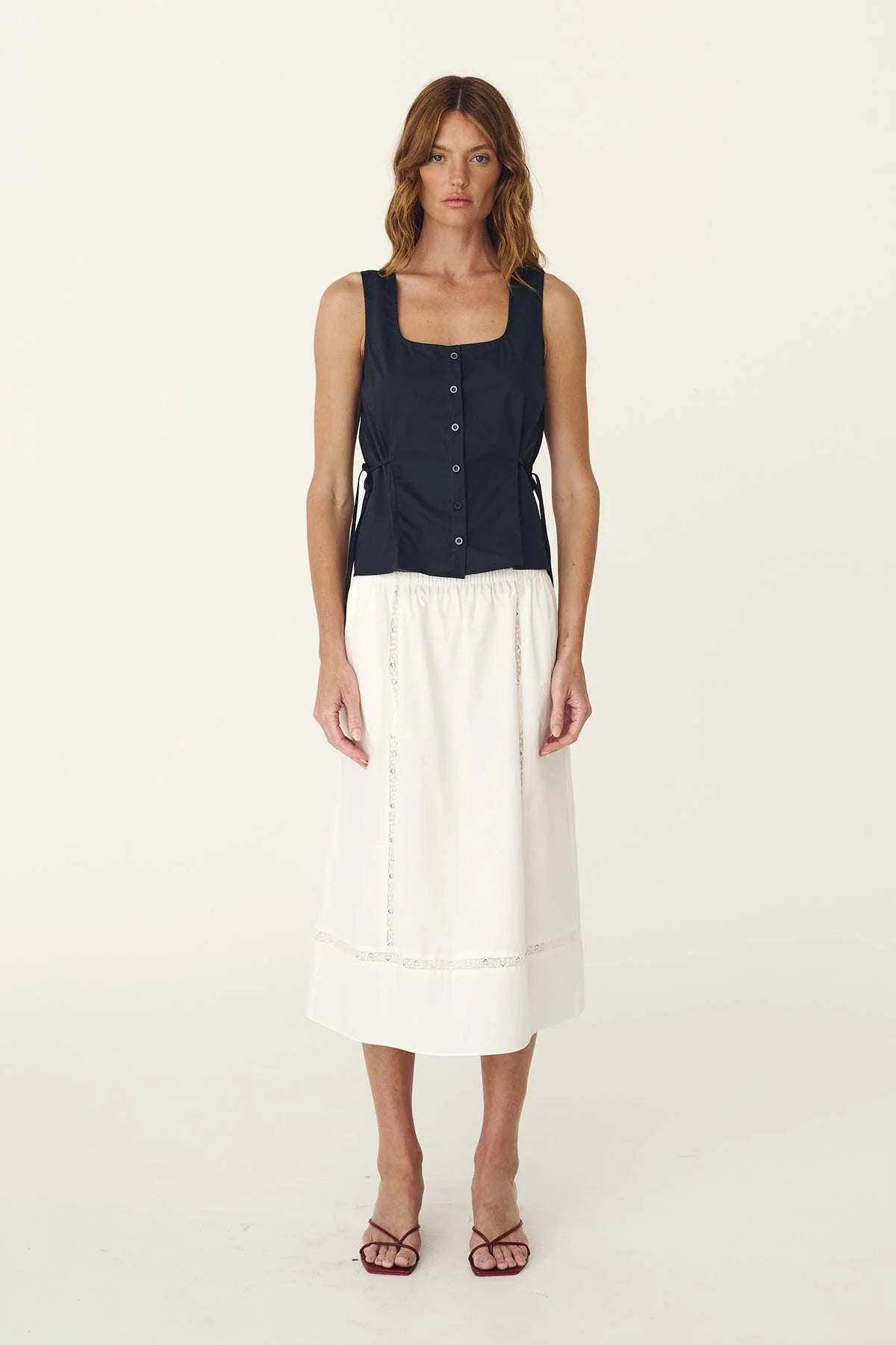 Suri Lace Midi Skirt | ROWIE