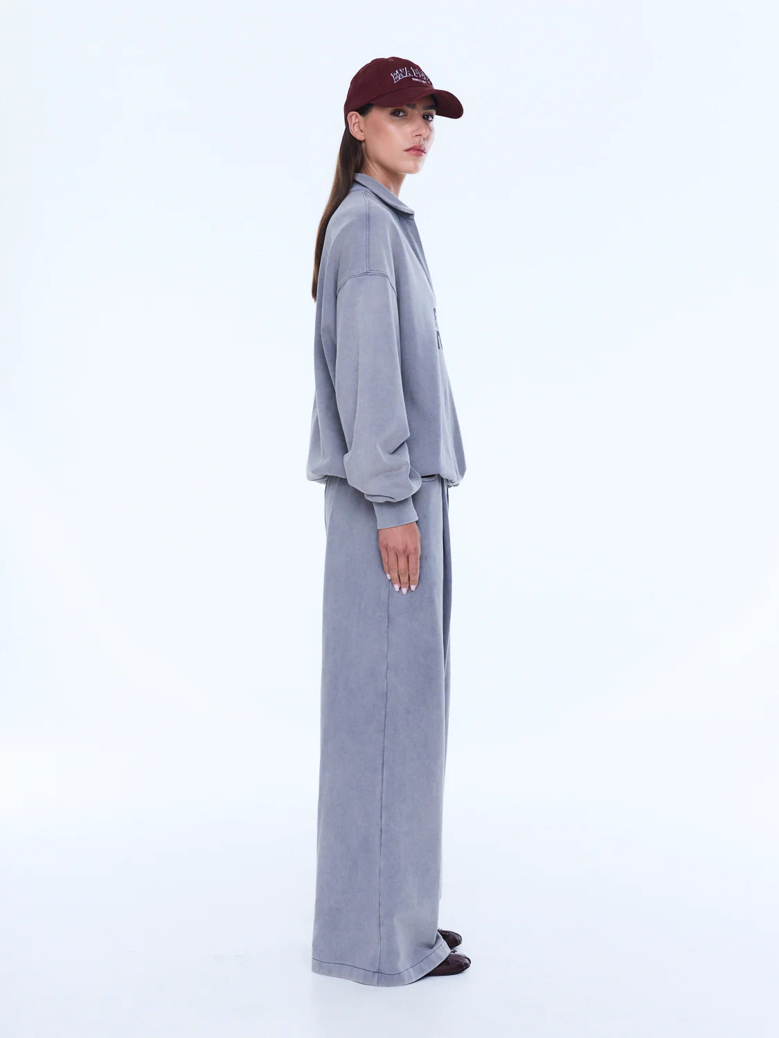 Iva Jersey Polo - Dove Grey | Ena Pelly
