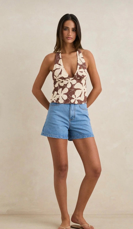 Melia Floral Halter Top | Rhythm