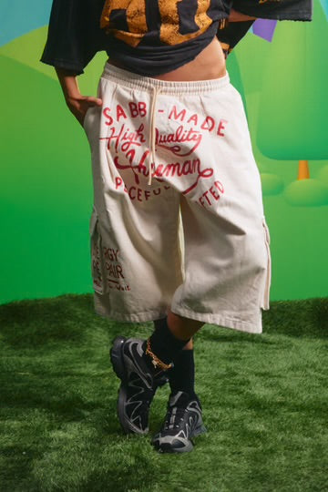 The High Quality Human Jorts - Cream | Sabbi