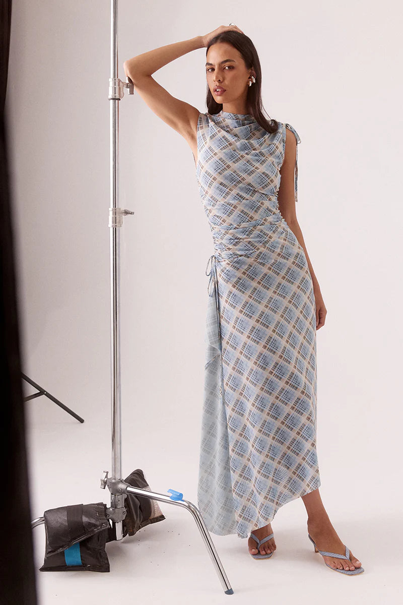 Novalyn Plaid Dress - Check | Sovere