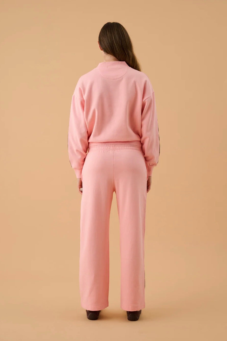 AJ Logo Stripe Trackpant Rose Quartz | Araminta James