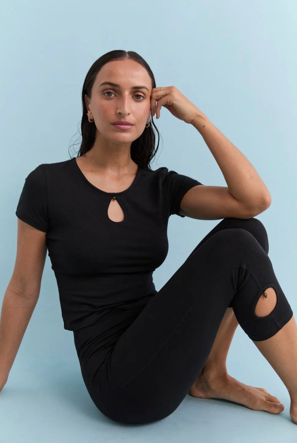 Beaded Tee - Black | Pinky & Kamal