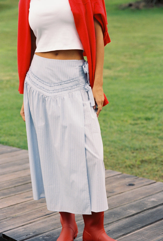 Annika Midi Skirt - Azure | Juni