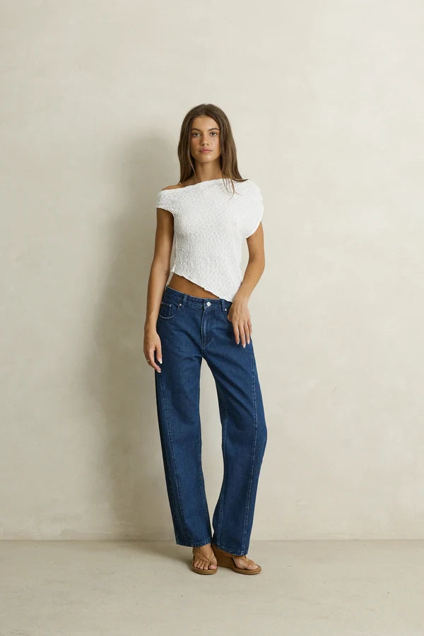 Maya Lace Asymmetric Top | Rhythm