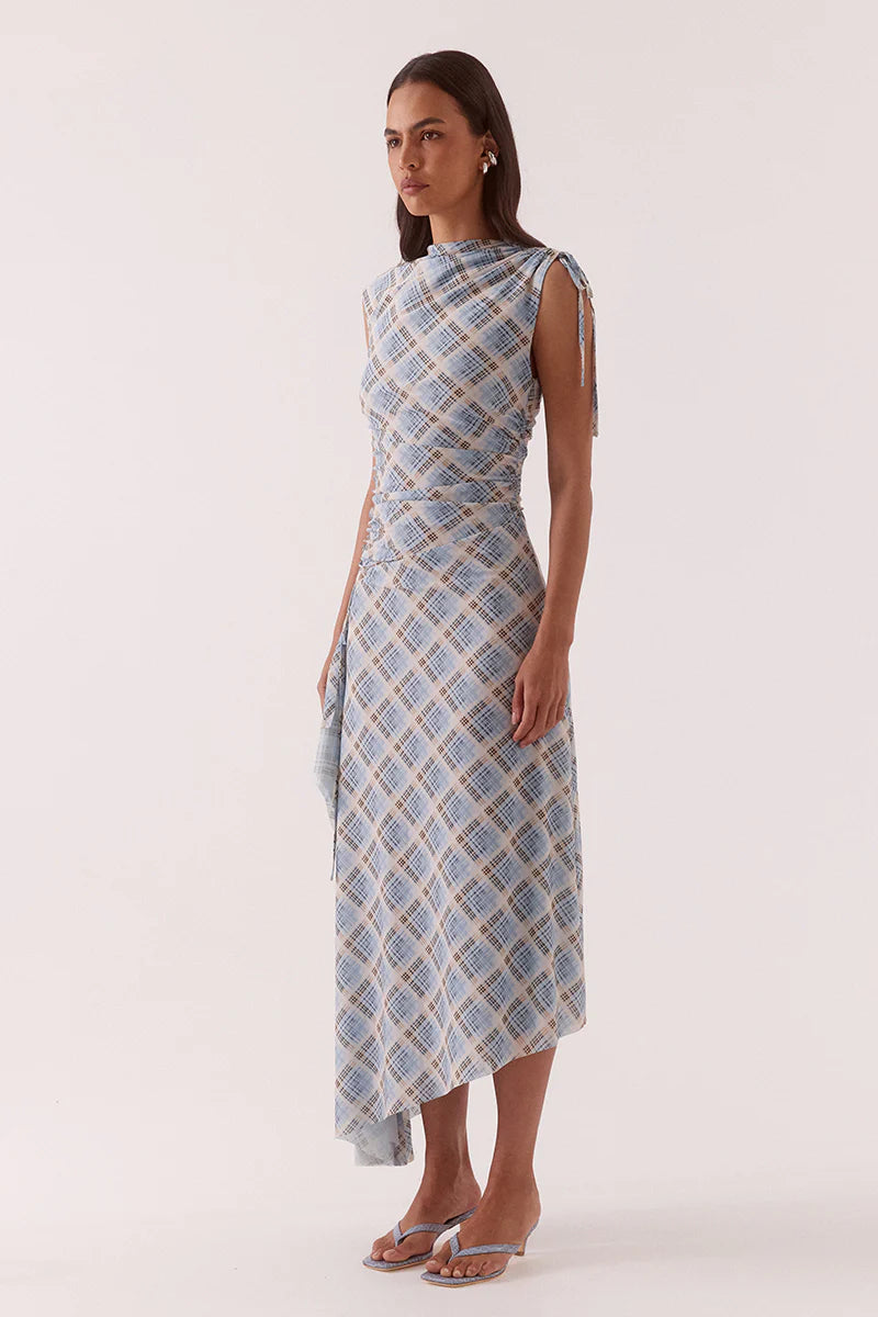 Novalyn Plaid Dress - Check | Sovere