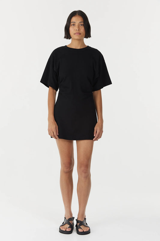 Momentum Tee Mini Dress Black | Third Form