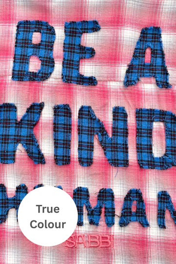 Be A Kind Human Oversized Shirt - Pink | Sabbi