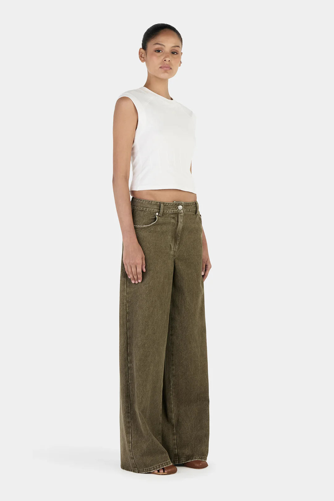 Paige Denim Jeans - Khaki | Hansen & Gretel