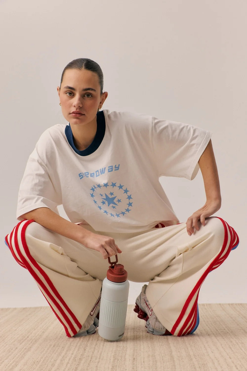 Speedway Oversized Tee Snow | Araminta James