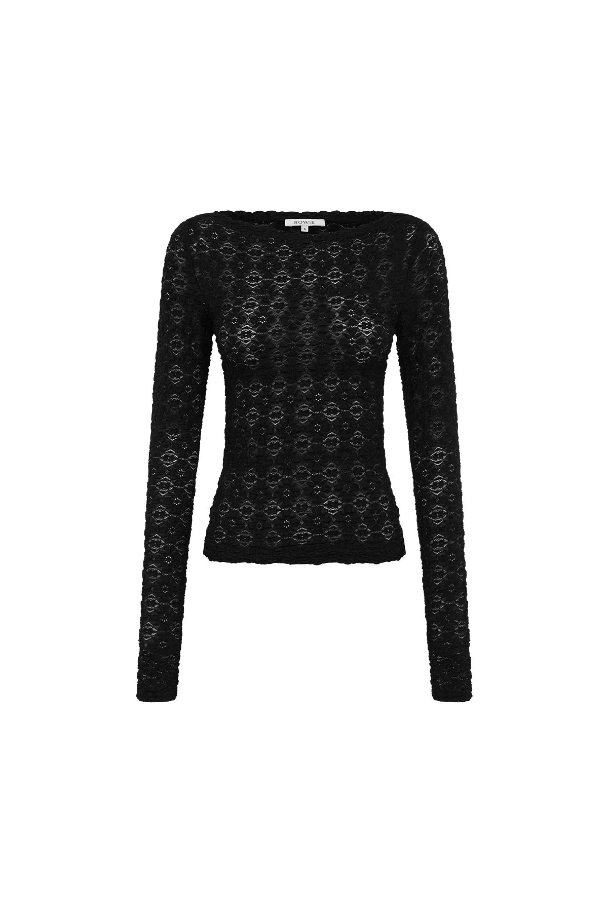 Samantha Clover Lace Top - Noir | Rowie