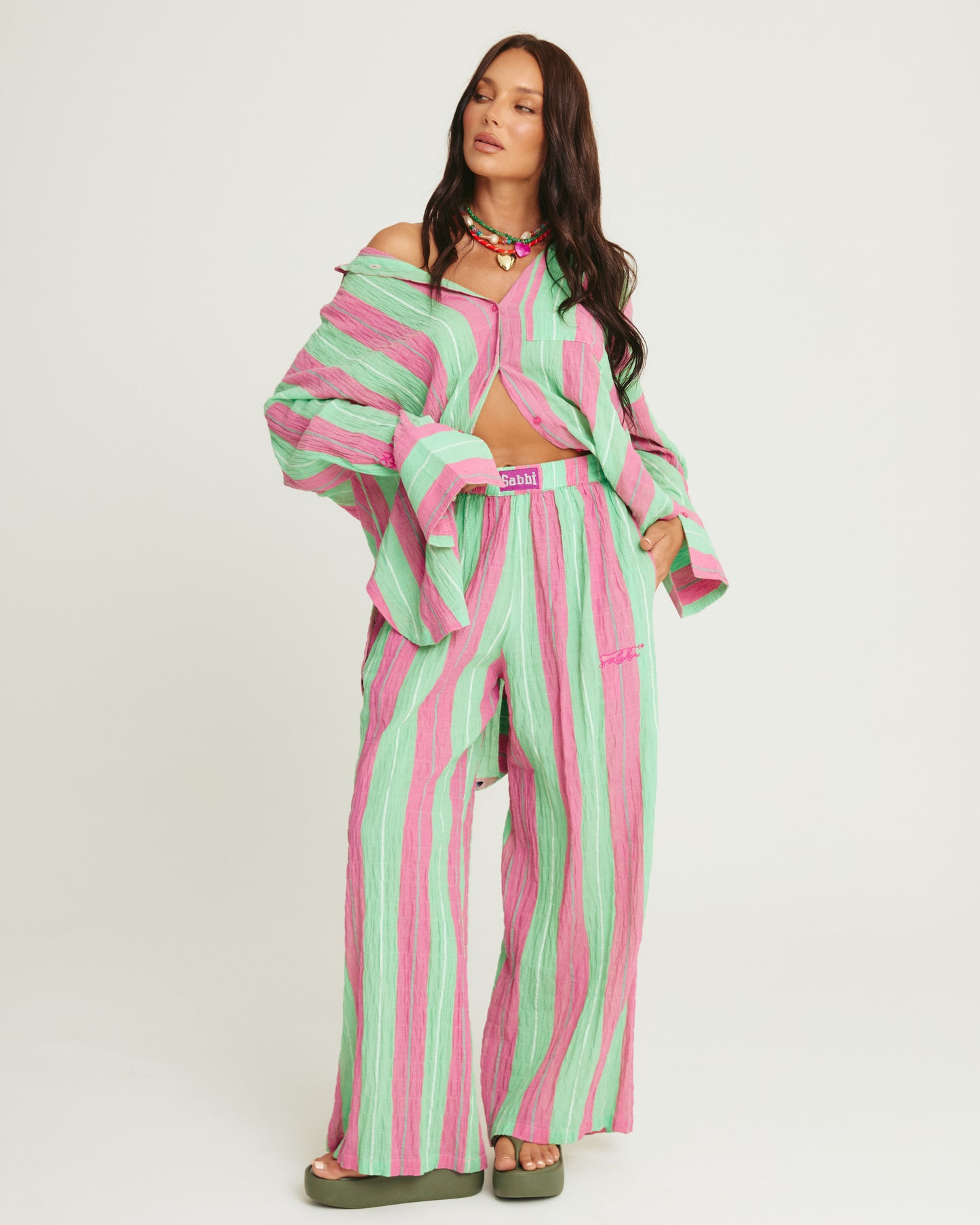 The Don Julio Shirt - Pop Stripe Green | Sabbi