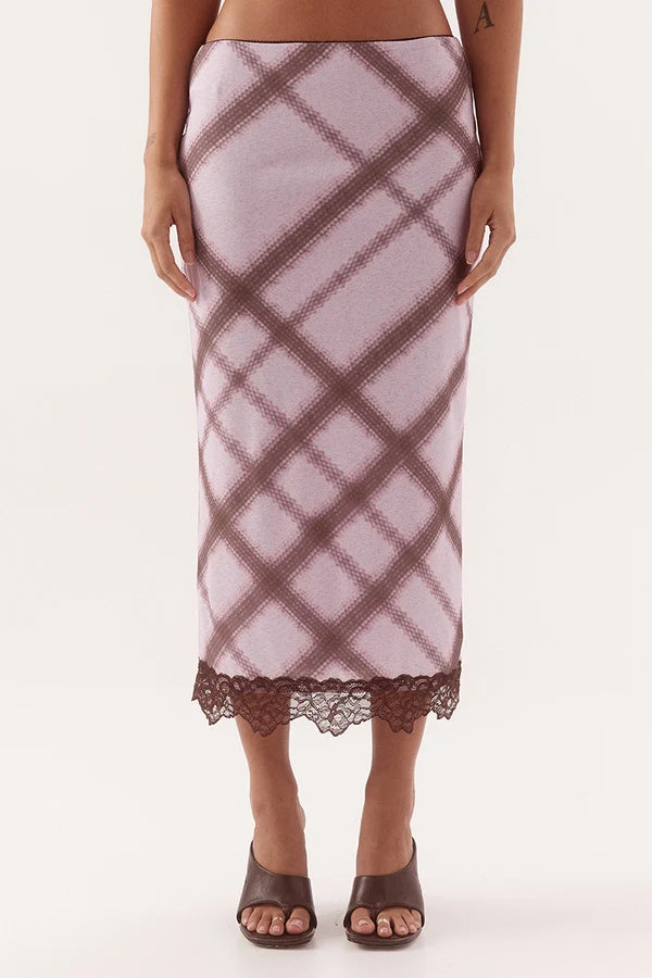 Ashti Slip Skirt - Plaid | Sovere