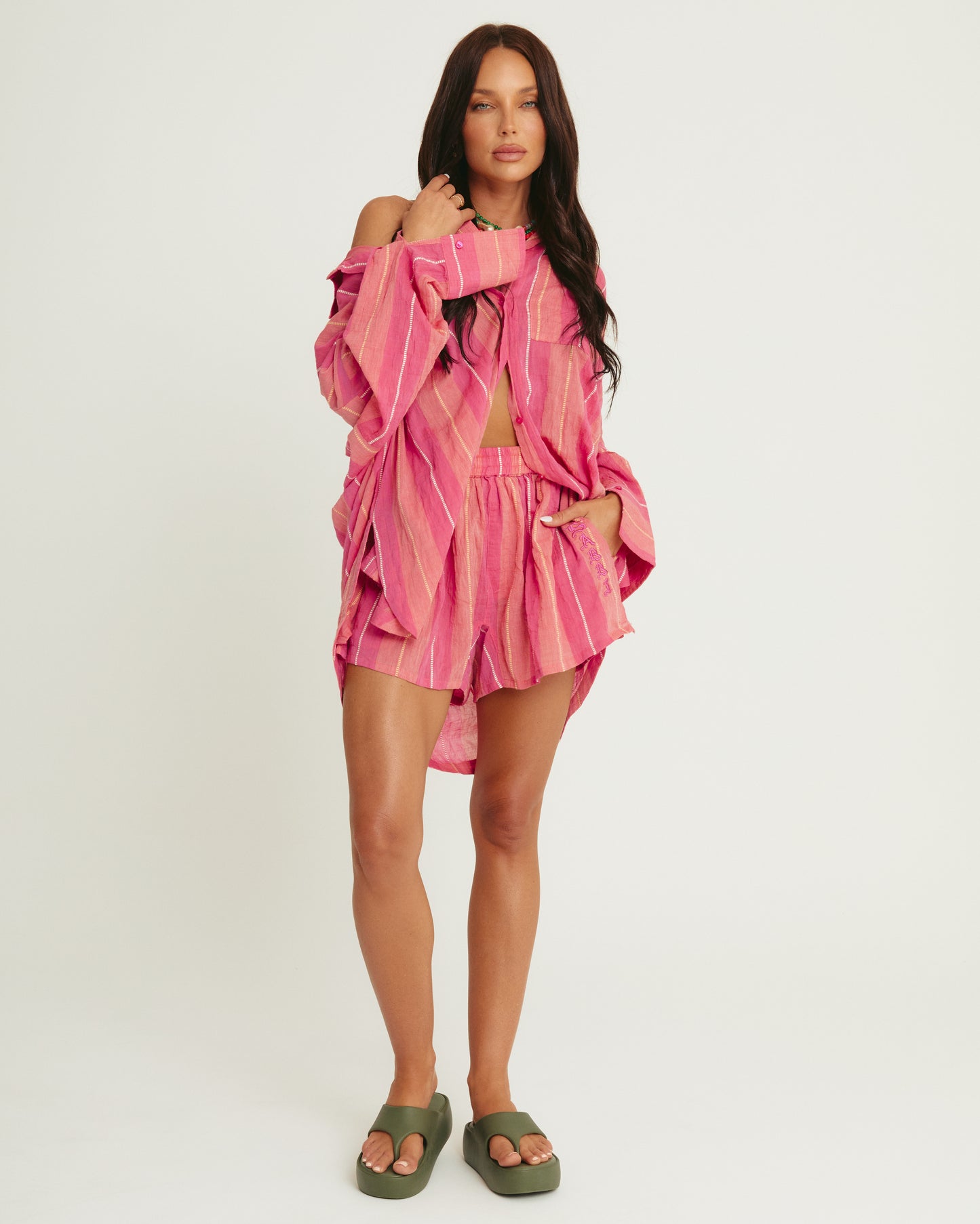 The Boxer Short - Pop Stripe Peach | Sabbi