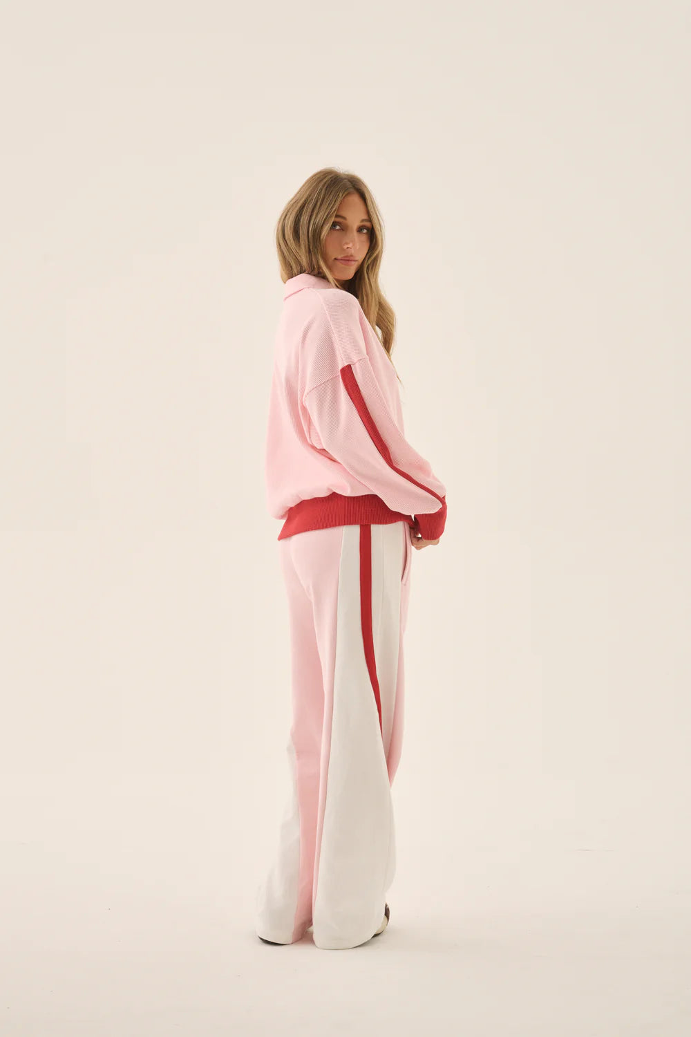 Mallorca Track Pant - Ballet Pink | Araminta James